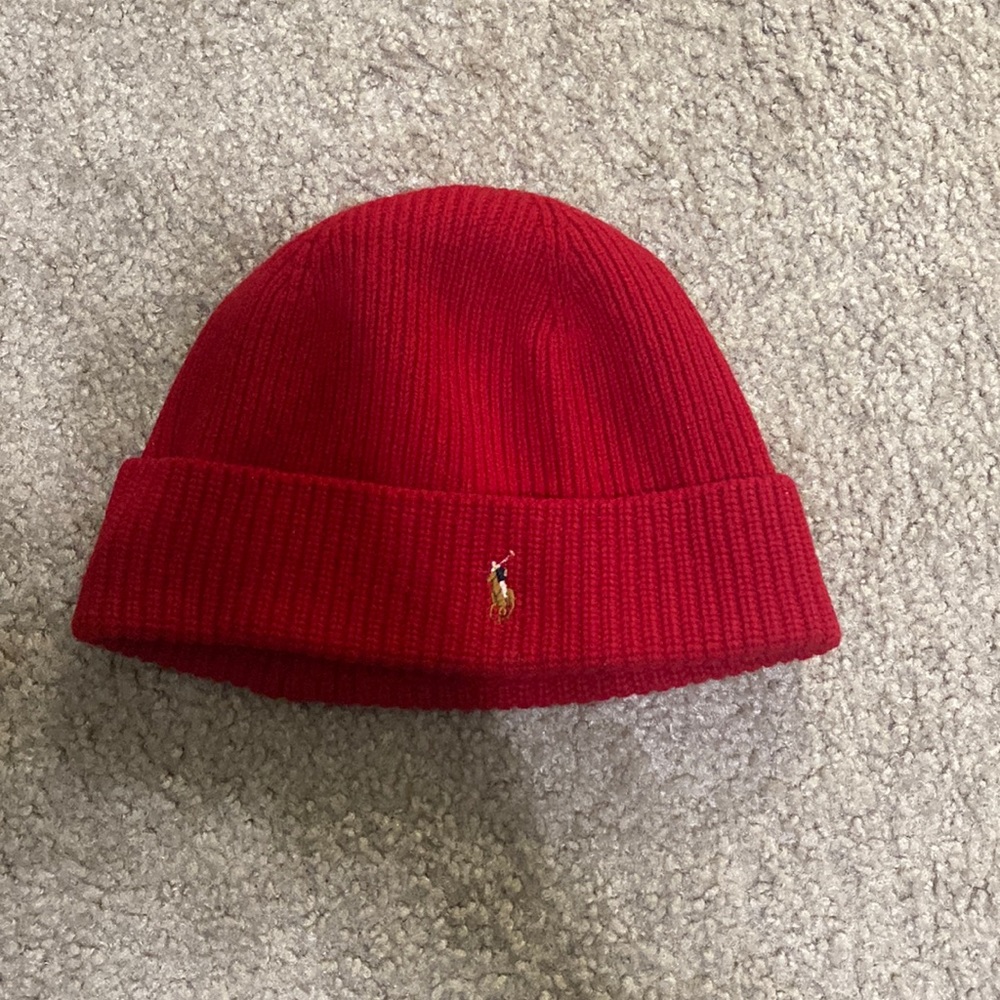 Red Polo Ralph Lauren Skull Cap